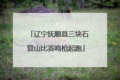 辽宁抚顺县三块石登山比赛鸣枪起跑
