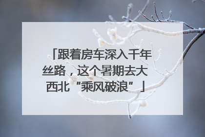 跟着房车深入千年丝路，这个暑期去大西北“乘风破浪”