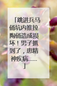 跳进兵马俑坑内推拉陶俑造成损坏！男子抓到了，患精神疾病……