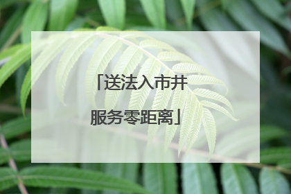 送法入市井 服务零距离
