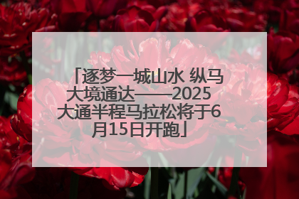 逐梦一城山水 纵马大境通达——2025大通半程马拉松将于6月15日开跑