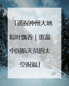 遥祝神州大地粽叶飘香｜重温中国航天员的太空祝福