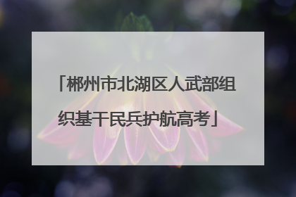 郴州市北湖区人武部组织基干民兵护航高考
