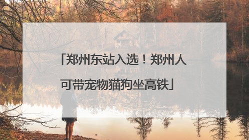 郑州东站入选！郑州人可带宠物猫狗坐高铁
