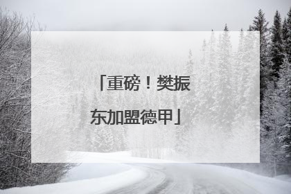 重磅！樊振东加盟德甲