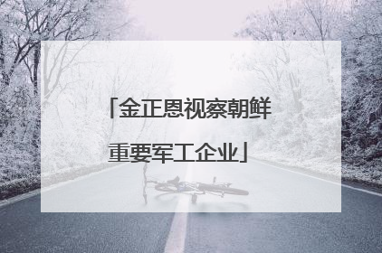 金正恩视察朝鲜重要军工企业