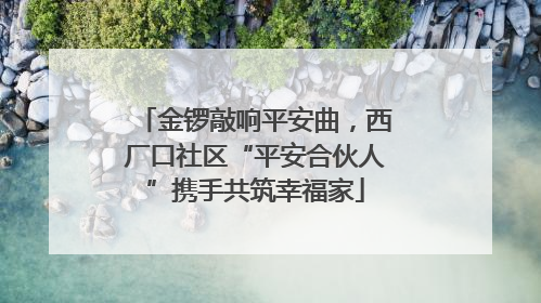 金锣敲响平安曲，西厂口社区“平安合伙人”携手共筑幸福家