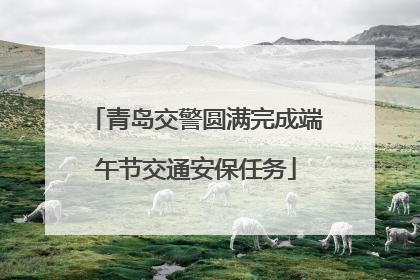 青岛交警圆满完成端午节交通安保任务