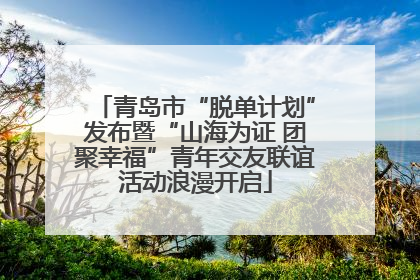 青岛市“脱单计划”发布暨“山海为证 团聚幸福”青年交友联谊活动浪漫开启
