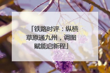 铁路时评：纵横草原通九州，调图赋能启新程