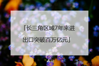 长三角区域7年来进出口突破百万亿元