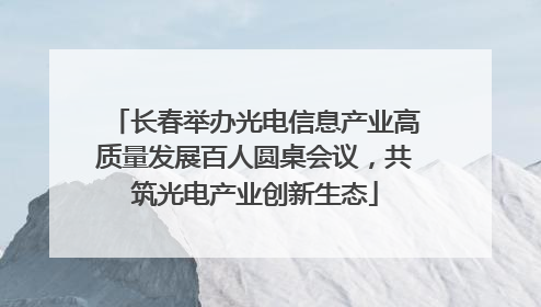 长春举办光电信息产业高质量发展百人圆桌会议，共筑光电产业创新生态