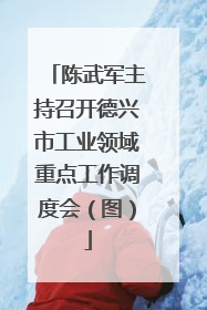 陈武军主持召开德兴市工业领域重点工作调度会（图）