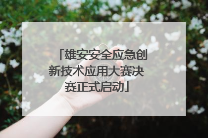 雄安安全应急创新技术应用大赛决赛正式启动