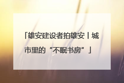 雄安建设者拍雄安丨城市里的“不眠书房”