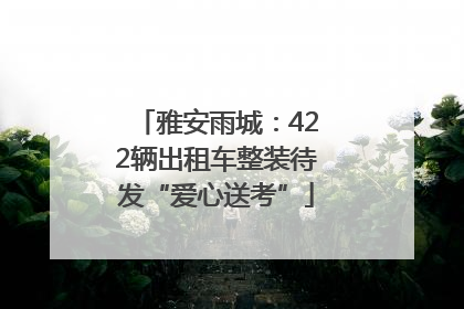 雅安雨城：422辆出租车整装待发“爱心送考”