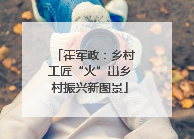 霍军政：乡村工匠“火”出乡村振兴新图景