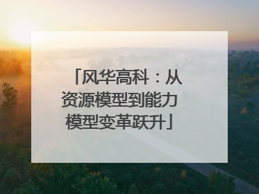 风华高科：从资源模型到能力模型变革跃升
