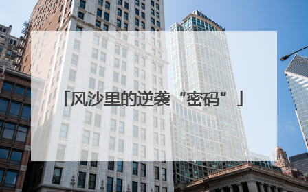 风沙里的逆袭“密码”