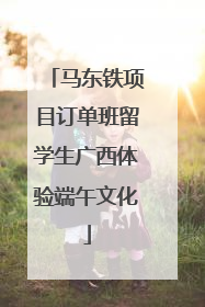 马东铁项目订单班留学生广西体验端午文化