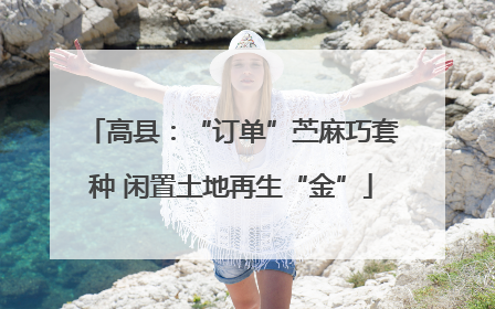 高县：“订单”苎麻巧套种 闲置土地再生“金”