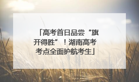高考首日品尝“旗开得胜”！湖南高考考点全面护航考生