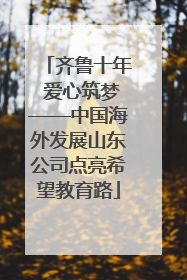 齐鲁十年 爱心筑梦——中国海外发展山东公司点亮希望教育路
