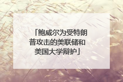 鲍威尔为受特朗普攻击的美联储和美国大学辩护