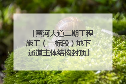 黄河大道二期工程施工（一标段）地下通道主体结构封顶