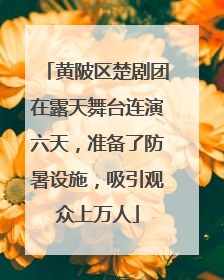 黄陂区楚剧团在露天舞台连演六天，准备了防暑设施，吸引观众上万人