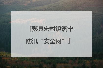 黟县宏村镇筑牢防汛“安全网”