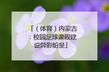 （体育）内蒙古：校园足球课程建设异彩纷呈