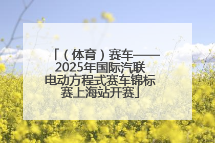 （体育）赛车——2025年国际汽联电动方程式赛车锦标赛上海站开赛