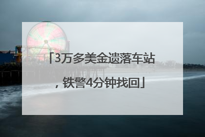 3万多美金遗落车站，铁警4分钟找回