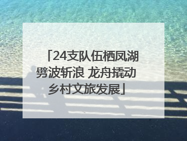 24支队伍栖凤湖劈波斩浪 龙舟撬动乡村文旅发展