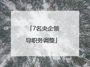 7名央企领导职务调整