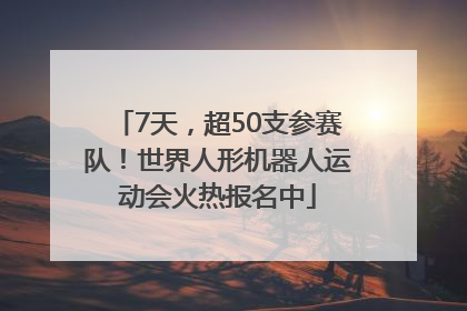 7天，超50支参赛队！世界人形机器人运动会火热报名中