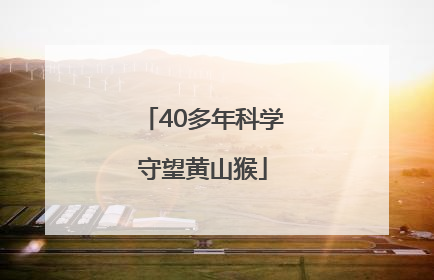 40多年科学守望黄山猴