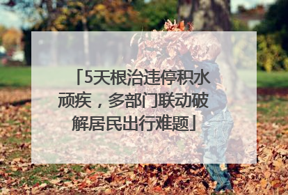 5天根治违停积水顽疾，多部门联动破解居民出行难题