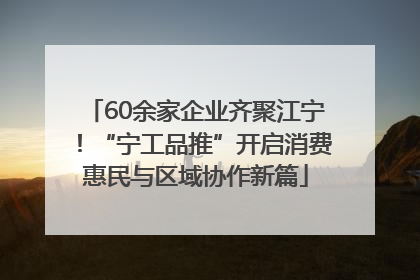 60余家企业齐聚江宁！“宁工品推”开启消费惠民与区域协作新篇