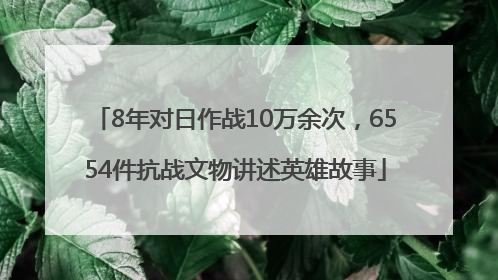 8年对日作战10万余次，6554件抗战文物讲述英雄故事